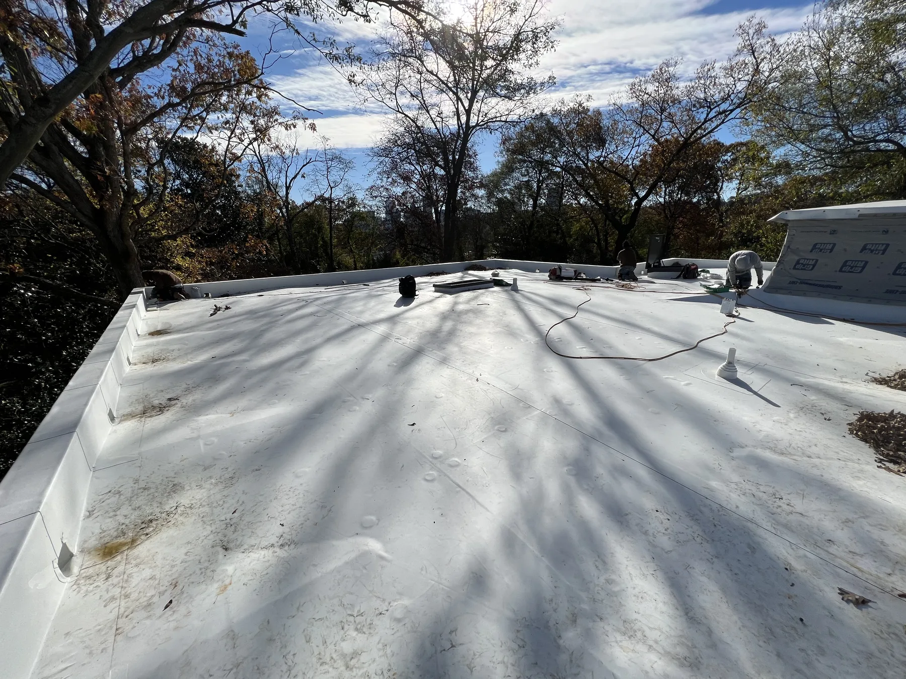 TPO roofing installation