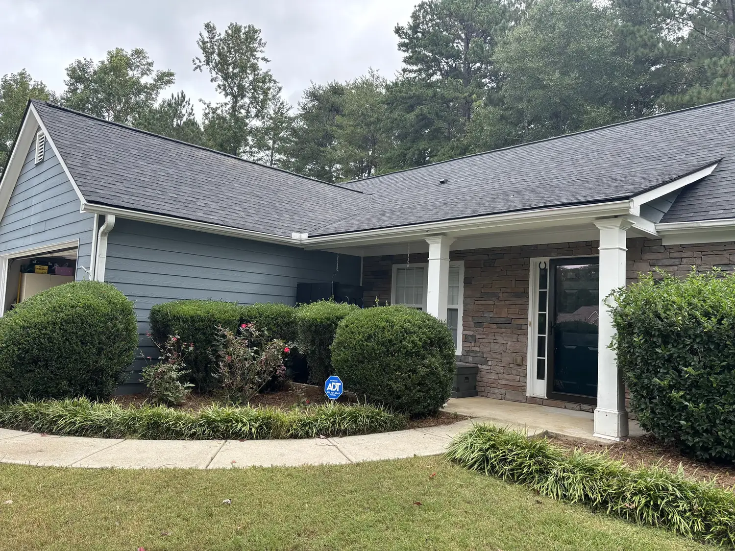 Completed roof detail roofing project