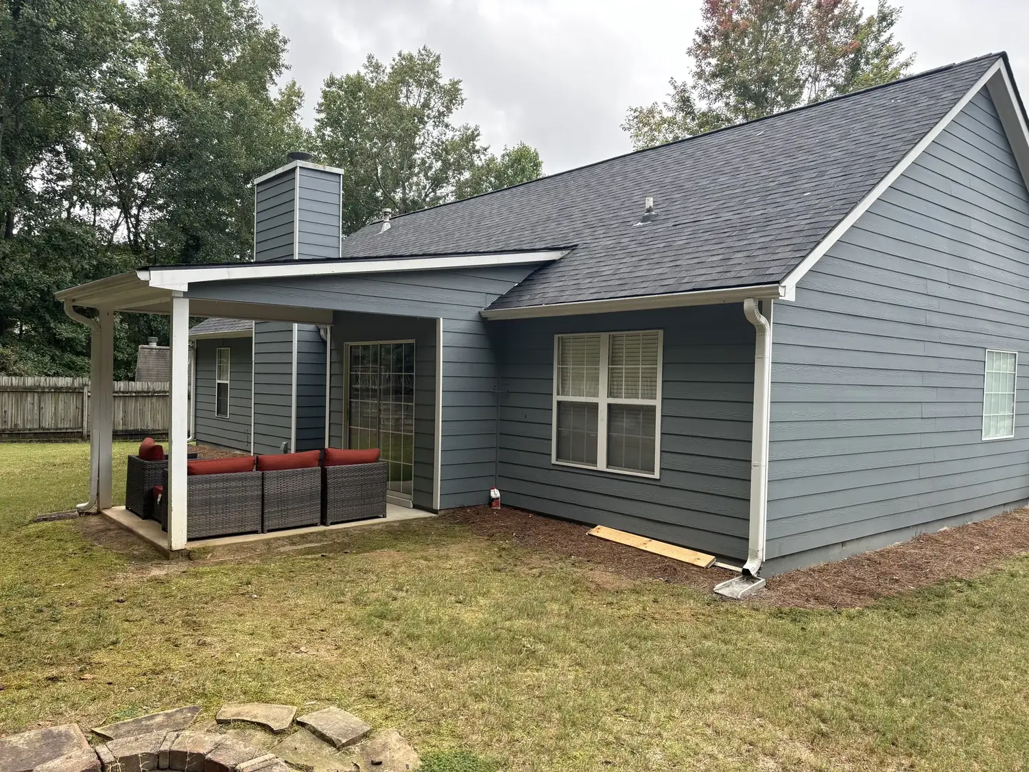 Rear roofline roofing project